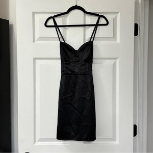 Wild Fable Women's Sleeveless Corset Satin Bodycon Dress -  Black XS